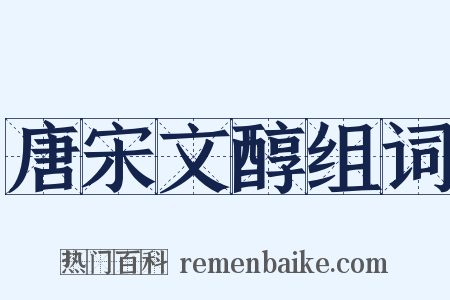 唐宋文醇组词是什么意思的图片